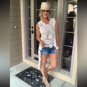 7 For All Mankind Blue Jean Shorts